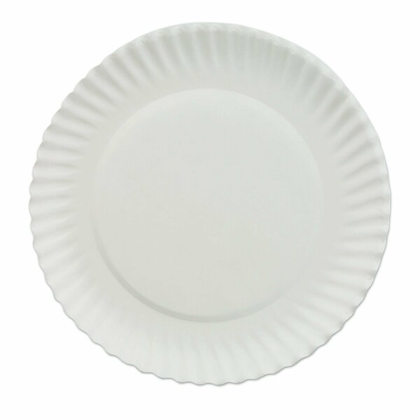 Ajm Packaging White Paper Plates, 7 in. dia, 1000PK PP7GR010100A